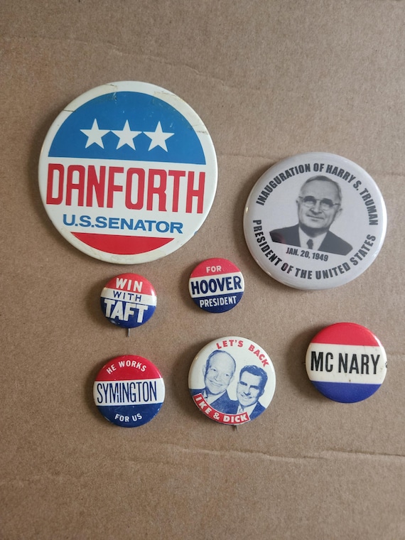 Vintage Political Pinback Buttons