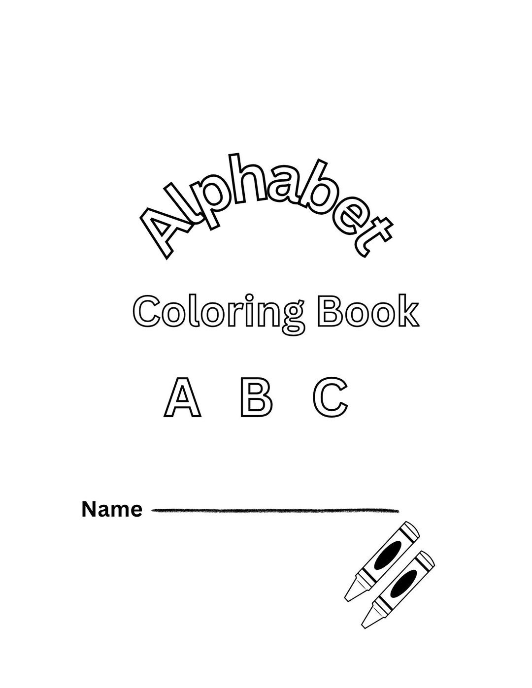 Alphabet Coloring Book - Etsy