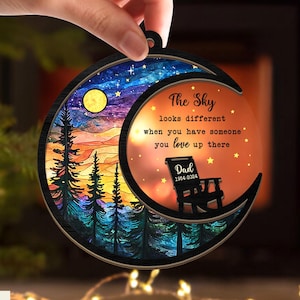 The Sky Looks Different Suncatcher Memorial, Memorial Gift, Sympathy Gift, Loss Of Father, In Loving Memory, Bereavement Gift, Loss of Mom