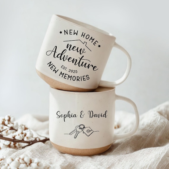 New Home Gift,Personalised Engraved Mug Gift for New Home Occasion, New Home Mug Housewarming Gift For Couples,Real Estate Gift,Realtor Gift