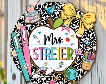 Custom 3D Teacher Sign, Personalized Teacher Door Sign, Back To School Classroom Decor, New Teacher Gifts, Teacher Door Hanger, Teacher Gift