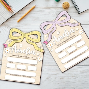Personalized First Day of School Sign, Last Day School Board, Custom Back to School Sign for Kids, 1st Day of School Board, Custom Name Sign