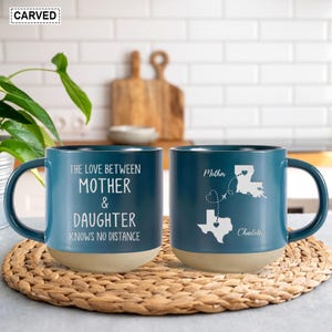 Mother Daughter Coffee Mug Gift from Daughter,Mother Daughter Long Distance State Mug,Mother Daughter Gift, Gift from Daughter,Gift from Mom