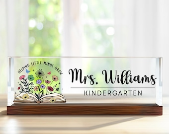 Personalized Teacher Gifts, Teacher Desk Name Plate, Name Plate For Desk, Teacher Appreciation Gift, Back to School Gift, Teacher Name Sign