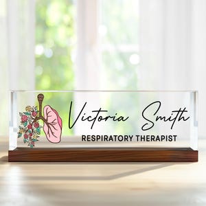 Respiratory Therapist Desk Name Plate,Personalized Respiratory Therapist Gift, Custom Lung Therapist Desk Name Sign,Respiratory Therapy Gift