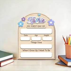 First Day of School Sign, Last Day of School Sign, Customized First And Last Day School Sign, 1st Day of School Sign, Back to School Gift
