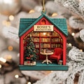 Bookstore 3 Layers Wooden Ornament (NOT 3D Model), Bookshelf Ornament, Christmas Ornament Gift For Book Lovers, Bookish Gift, Booknerd Gift