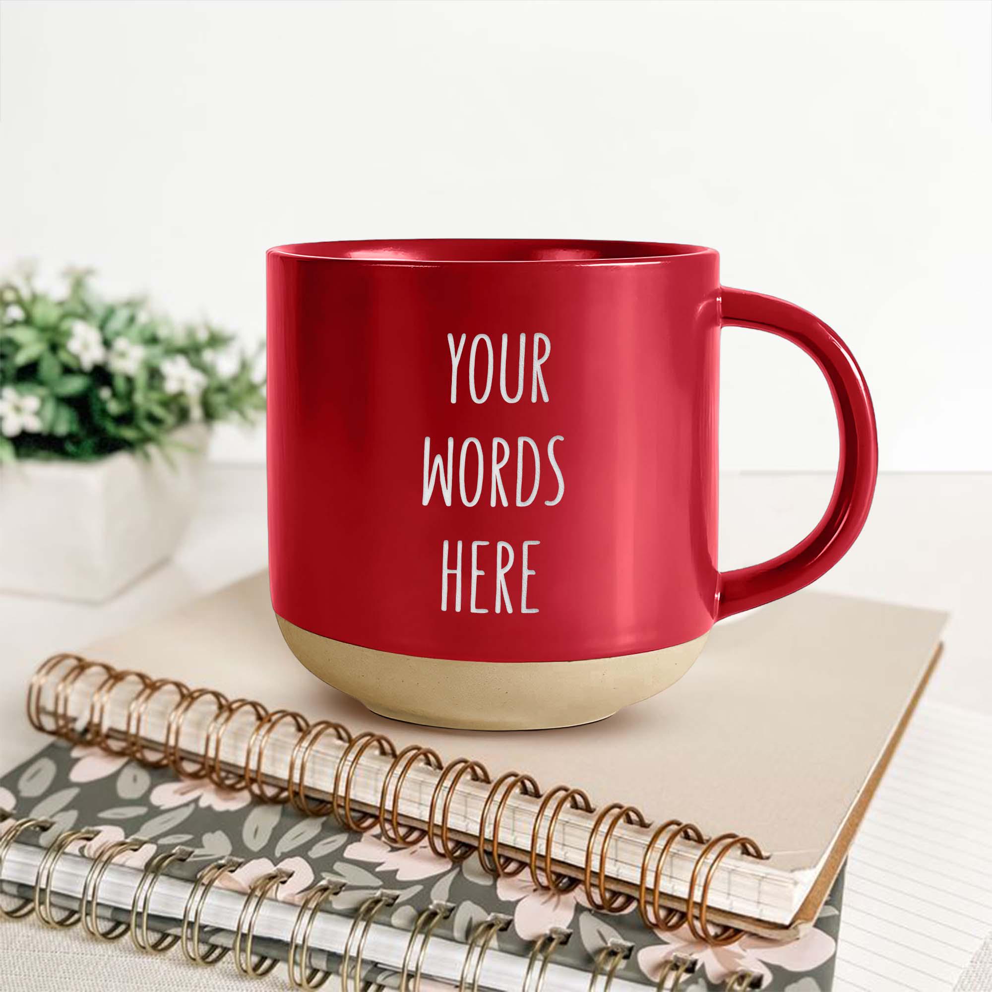 Custom Text Coffee Mug, Engraved Coffee Cup, Personalize Text Mug With ...