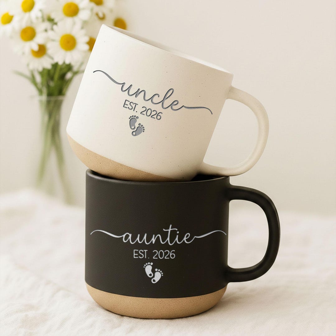 Personalized Engraved Auntie/uncle Mug, Custom Mug for New Aunt and ...