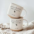Promoted to Grandma/Grandpa Mug, Pregnancy Announcement Gift,Gift for New Grandma Grandpa, Baby Announcement Mug Pregnancy Reveal to Grandma