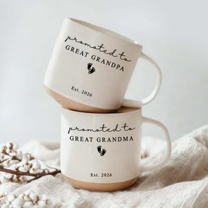 Promoted to Great Grandparents Mug, Pregnancy Announcement Gift,Gift for New Great Grandparents, Baby Announcement Mug Pregnancy Reveal Gift