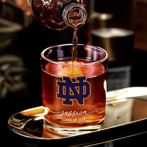 College Graduation Gift, College Graduation Whisky Glass, Custom University Logo Pint Glass, University College Grad Gift, Class Of 2025