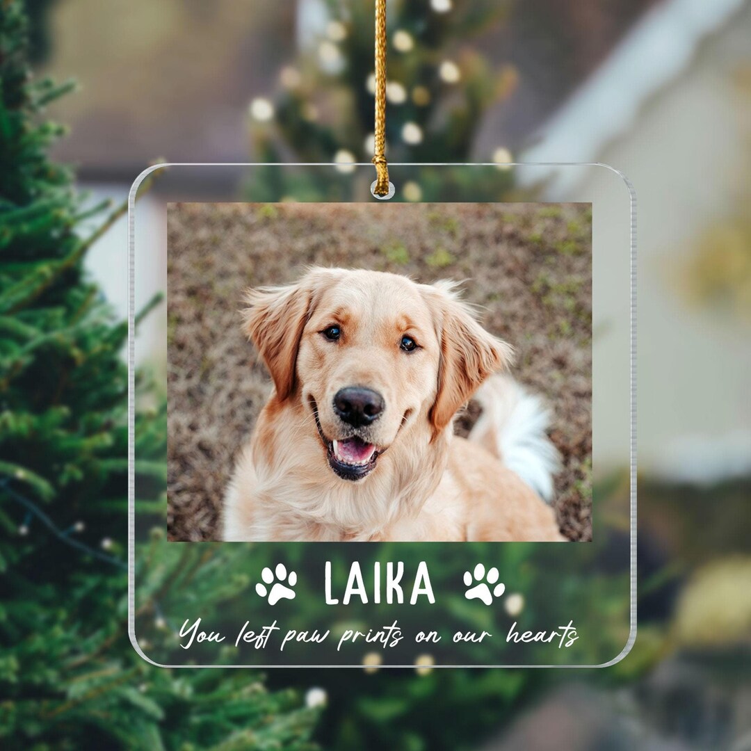 Personalized Pet Memorial Ornament, Custom Pet Photo Christmas Ornament ...