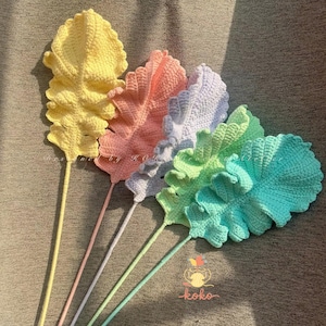 Modèle PDF au crochet, motif au crochet feuilles plumes, motif bouquet au crochet, mariage floral au crochet numérique Amigurumi pour la fête des mères