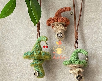 PDF Witch Hat Mushroom Crochet, Magic  mushrooms, Mushroom Crochet Pendant, Amigurumi Crochet Pattern| PDF English Tutorial