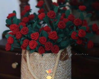 Spray Rose Bouquet Crochet Pattern, Crochet Flower Bouquet Patterns, Amigurumi Digital Mother Day Crochet Floral wedding