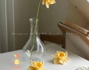 PDF Daffodils Crochet Pattern, Crochet Flower Bouquet Patterns, Amigurumi Digital Mother Day Crochet Floral wedding