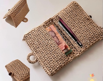 Rattan-Style Bi-Fold Wallet Crochet Pattern – PDF