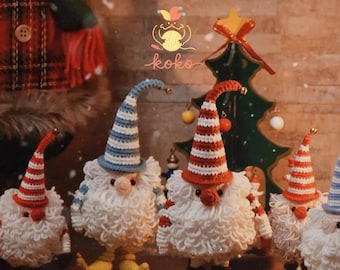 Striped Christmas Elf Amigurumi Crochet Pattern – PDF