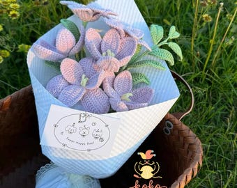Tunisian Tulip Flower Crochet Pattern – PDF
