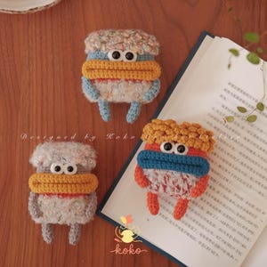 2-i-1-virkmönster Roligt monster med hörlursfodral och myntväska PDF, Amigurumi med korvmunn | PDF engelsk handledning