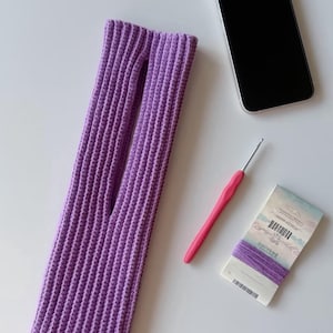 Minimalist Crochet Phone Bag Pattern V2 | Ribbed Phone Pouch PDF | Easy Wristlet Sleeve Tutorial | Beginner Friendly