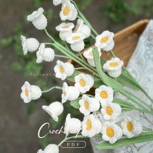 Lilly of the Valley No.2 Crochet Pattern, Spring Harmony Bouquet Crochet Pattern, Crochet Flower Bouquet Patterns, Crochet Flower Patterns