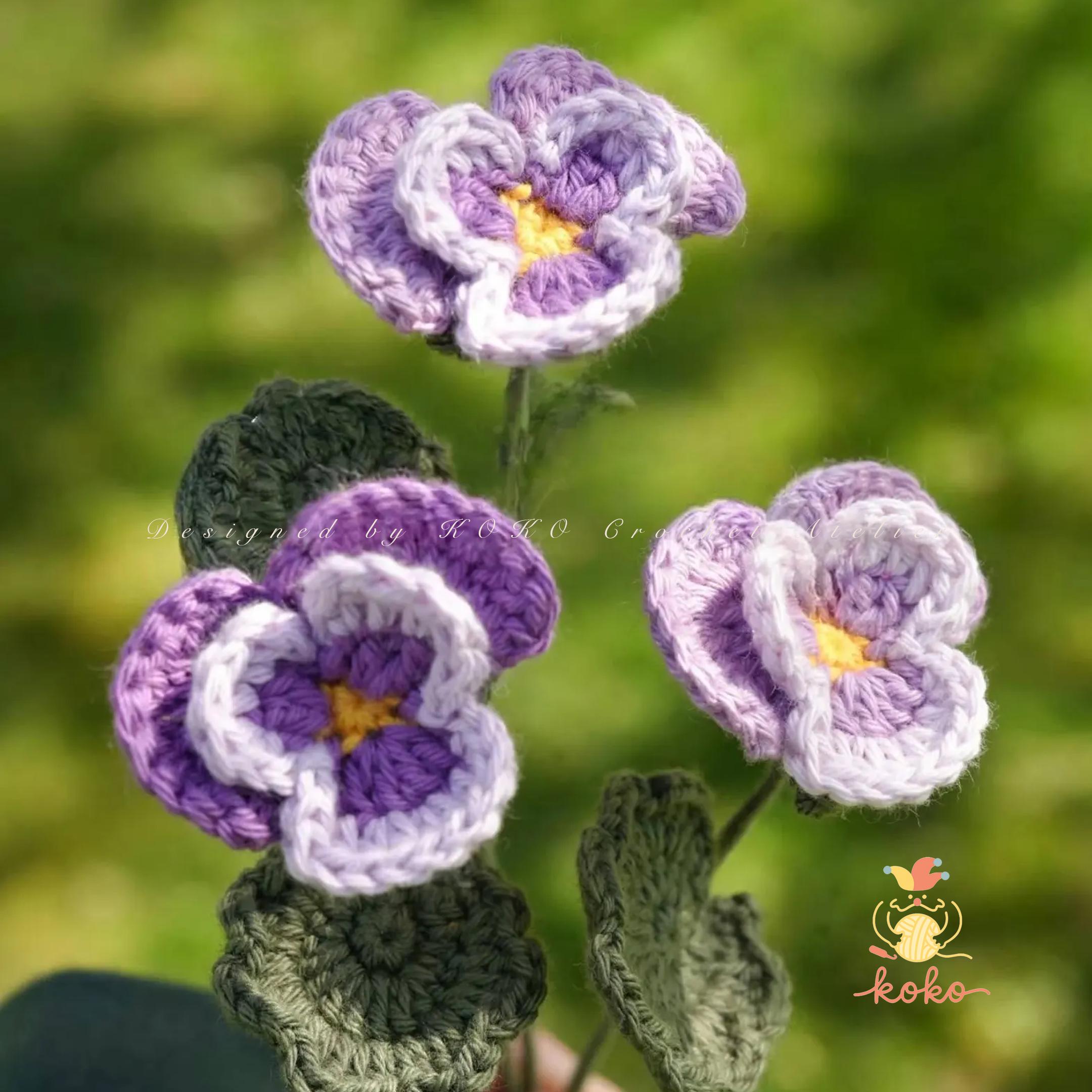 30 Pansy Crochet Patterns for Flowers, Decor, and Wearable Details 4 Pansy Crochet Pattern for Flowers, Bookmarks, and Bouquets