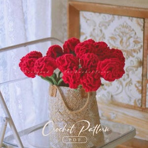 PDF Nelke Blume Häkelanleitung , Muttertagsgeschenke für Mama und Oma