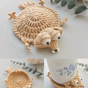 PDF+ Video 9-in-1 Animal Coaster Crochet Pattern Set, Amigurumi Mug Rug, Funny Animal Crochet Coaster Pattern Bundle| PDF English Tutorial image 3