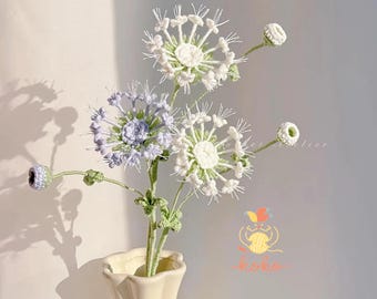 PDF Blue Lace Flower Crochet Pattern, Crochet Flower Bouquet Patterns, Amigurumi Digital Mother Day Crochet Floral wedding