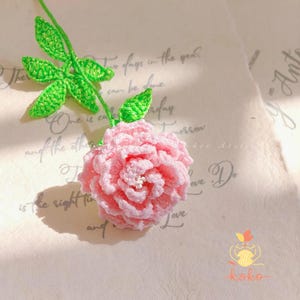 Patrón de peonía a crochet, patrones de flores a crochet, amigurumi digital para el Día de la Madre, flores a crochet para boda.