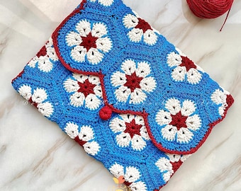 Granny Square Flower iPad Case Crochet Pattern – PDF