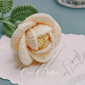 PDF Rose Flower No.4 Crochet Pattern, Crochet Flower Bouquet Patterns, Crochet Flower Patterns, Wedding Flowers