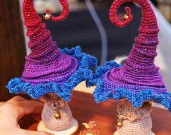 PDF Witch Hat Mushroom Crochet, Magic  mushrooms, Crochet Halloween pattern，Magic  mushrooms,  halloween  pattern, Amigurumi Crochet Pattern