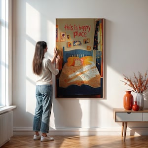 Gerahmt oder ungerahmt, entspannende Raumkunst, tröstendes Zitat Poster, inspirierender Wohndekordruck, ruhiges Raumkunstwerk, gemütliche Schlafzimmerwandkunst