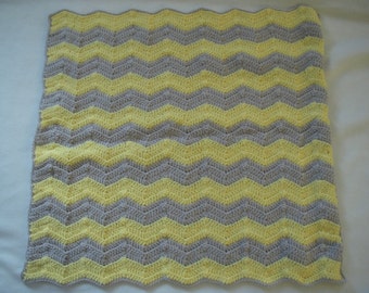 Two Color Ripple Crochet Afghan