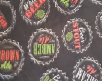 Beer Bottle Cap No Sew Fleece Blanket