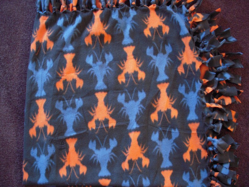 Lobster NoSew Fleece Blanket
