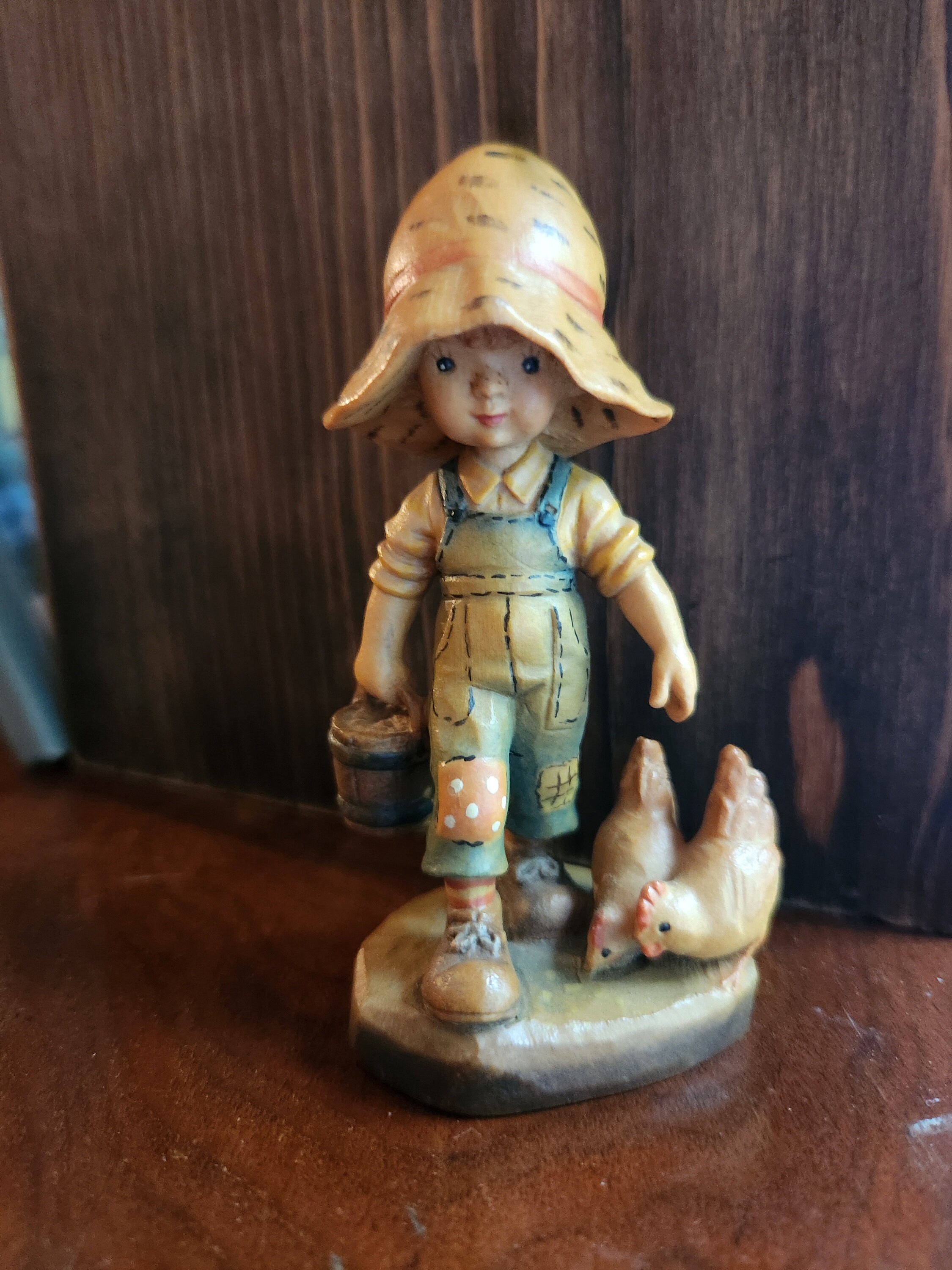■極レア anri アンリ人形 LITTLE CHIMNEY SWEEP 箱付き 6” ANRI Carved Wood Chimney Sweep Figurine Boy Pet Pig Dated