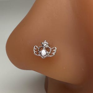 Angel Nose Stud: Dainty Indian Style Nose Ring