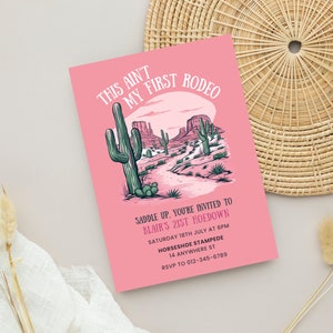 Cowgirl Invitation, Rodeo Birthday Party Invitation, Wild West Party Invitation,  Cowgirl Birthday Invitation Template