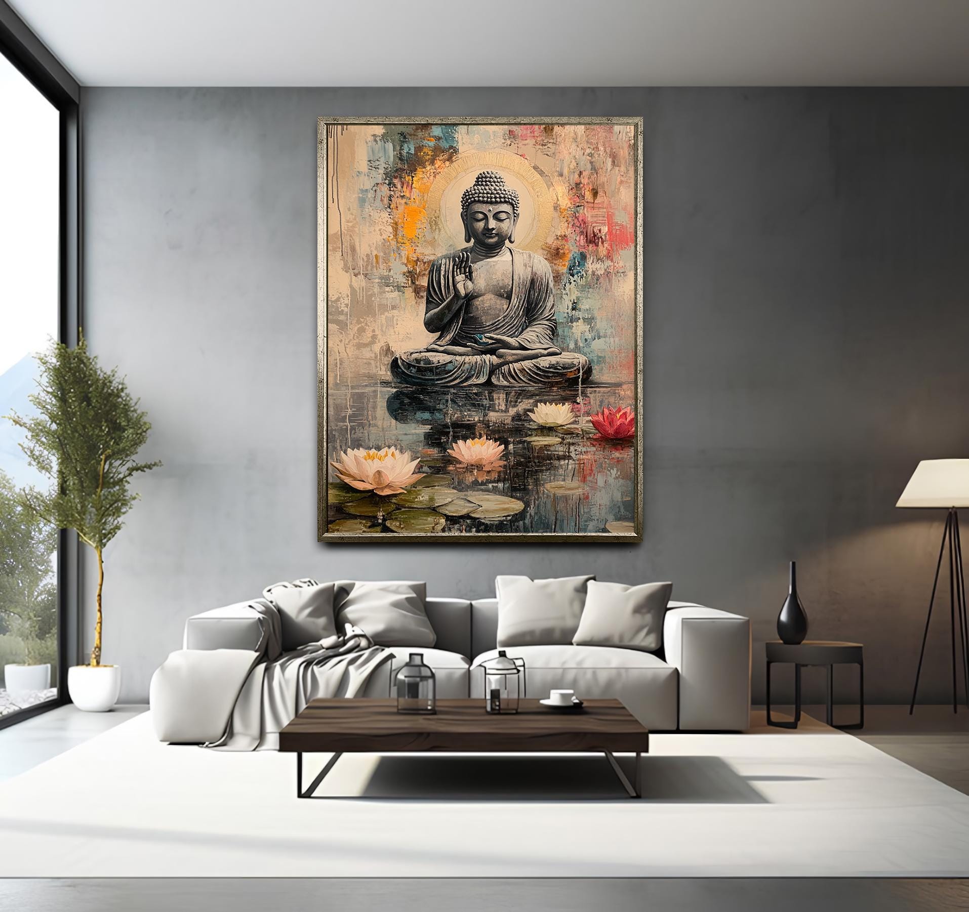 Buddha Wall Art,buddha Abstract Wall Decor,buddha Canvas, Art, Wall Art ...