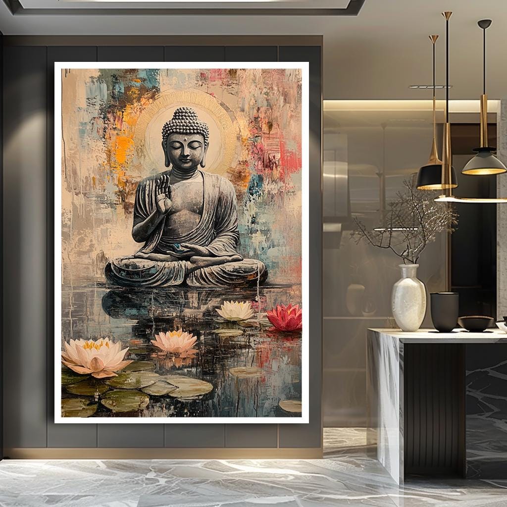 Buddha Wall Art,buddha Abstract Wall Decor,buddha Canvas, Art, Wall Art ...