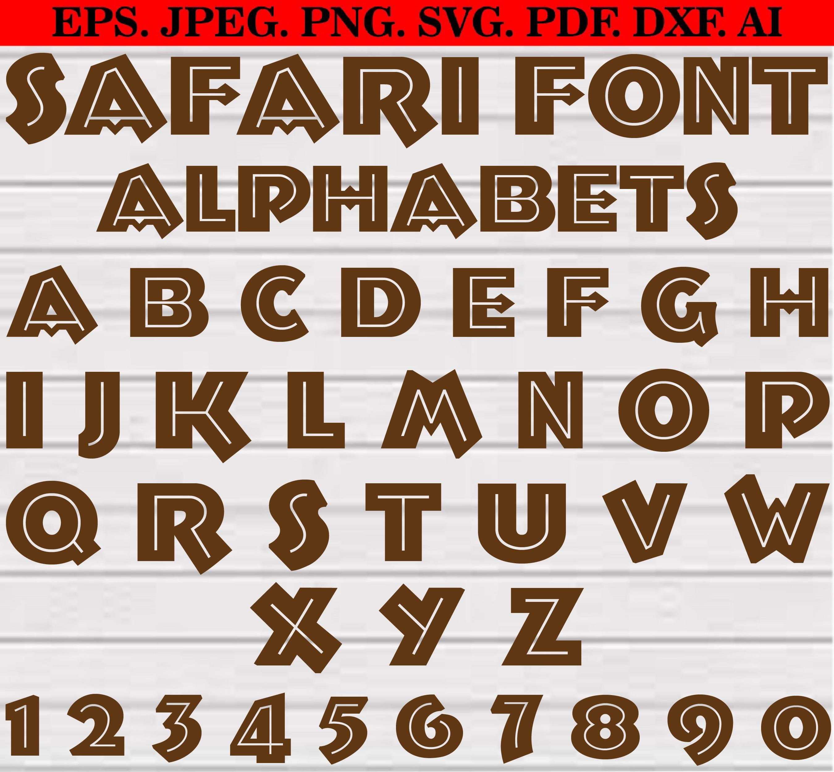 safari-font-svg-bundle-africa-jungle-letters-animals-alphabet-svg