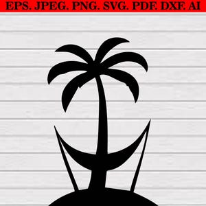 Palm Tree Svg Bundle, Beach Life Clipart Png, Tropical Silhouette Cut Files image 7