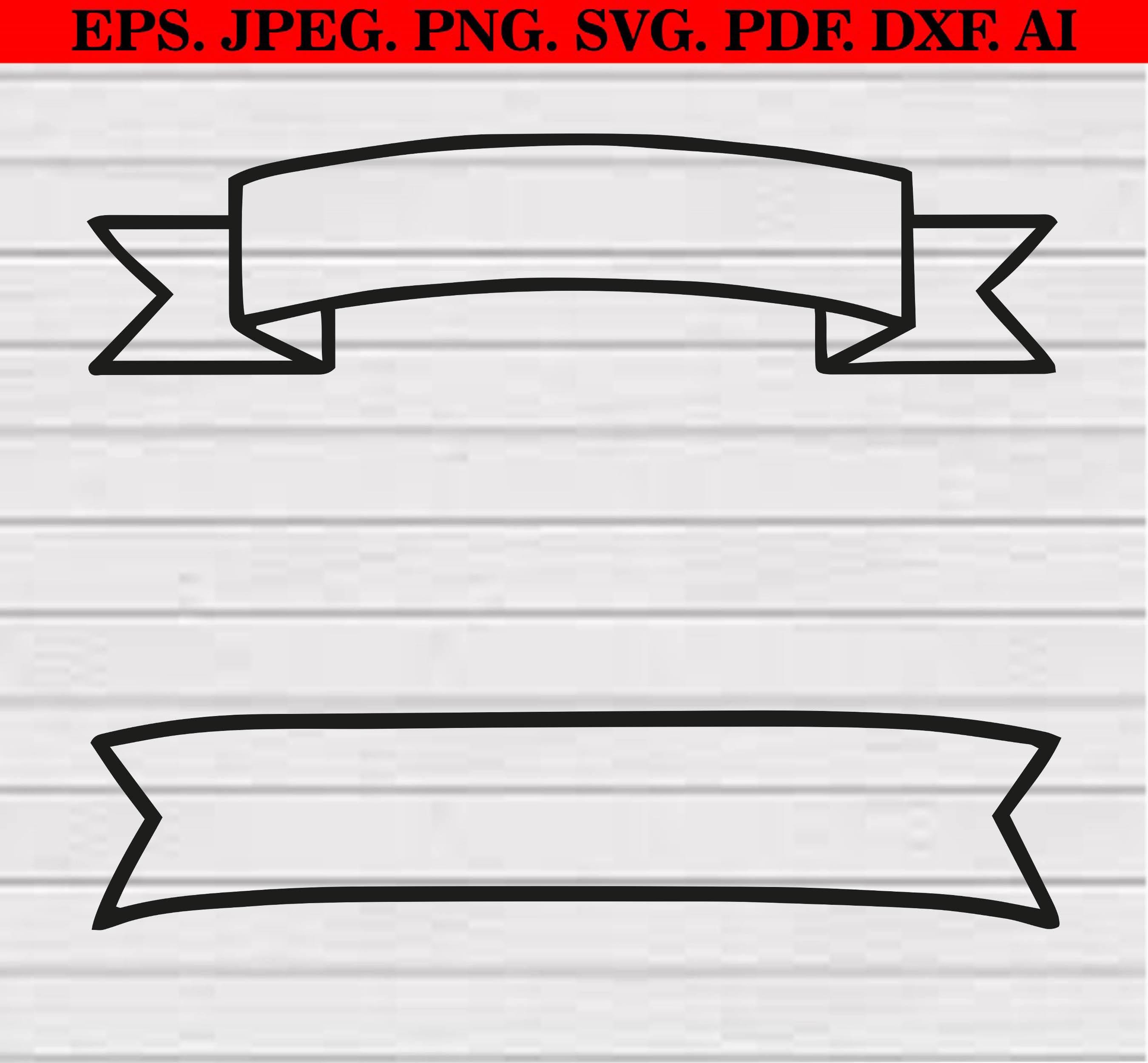 Vintage Scroll Ribbon Banners Svg Bundle, Banner Svg, Ribbon Clipart ...