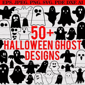 Ghost Svg Bundle, Ghost Png Bundle, Ghost Clipart, Ghost Cut Files For Circut, Ghost Silhouette, Ghost Svg, Ghost Png, Funny Halloween Svg