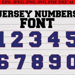 Jersey Numbers Svg Bundle, Jersey Numbers Clipart, Sports Numbers Svg Bundle, Jersey Numbers Cut Files For Circut, Varsity Font Numbers Svg