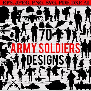 Military SVG Bundle, Soldier Clipart, Military Cut Files, Soldiers Svg, Army Svg, Soldiers Silhouette, Military Silhouette, Military Svg,Png